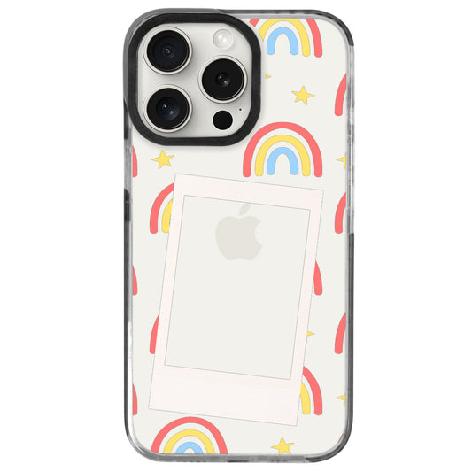 iPhone 15 Pro Rainbow Star Polaroid Telefon Kılıfı