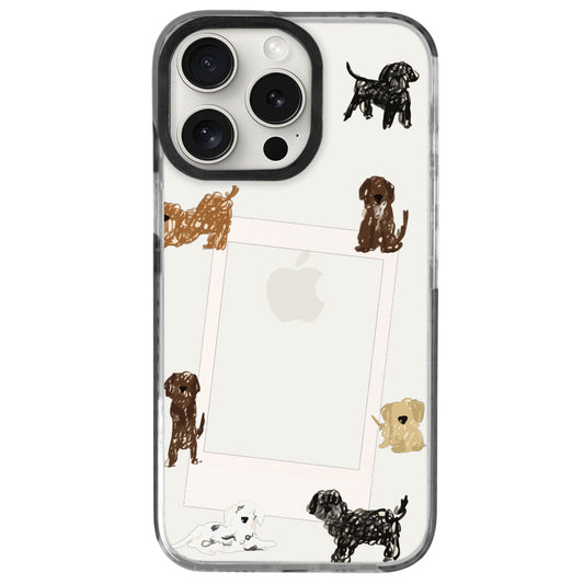 iPhone 15 Pro Dogs Polaroid Telefon Kılıfı