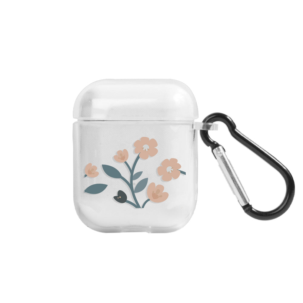 Apple AirPods Flower Şeffaf Kılıfı