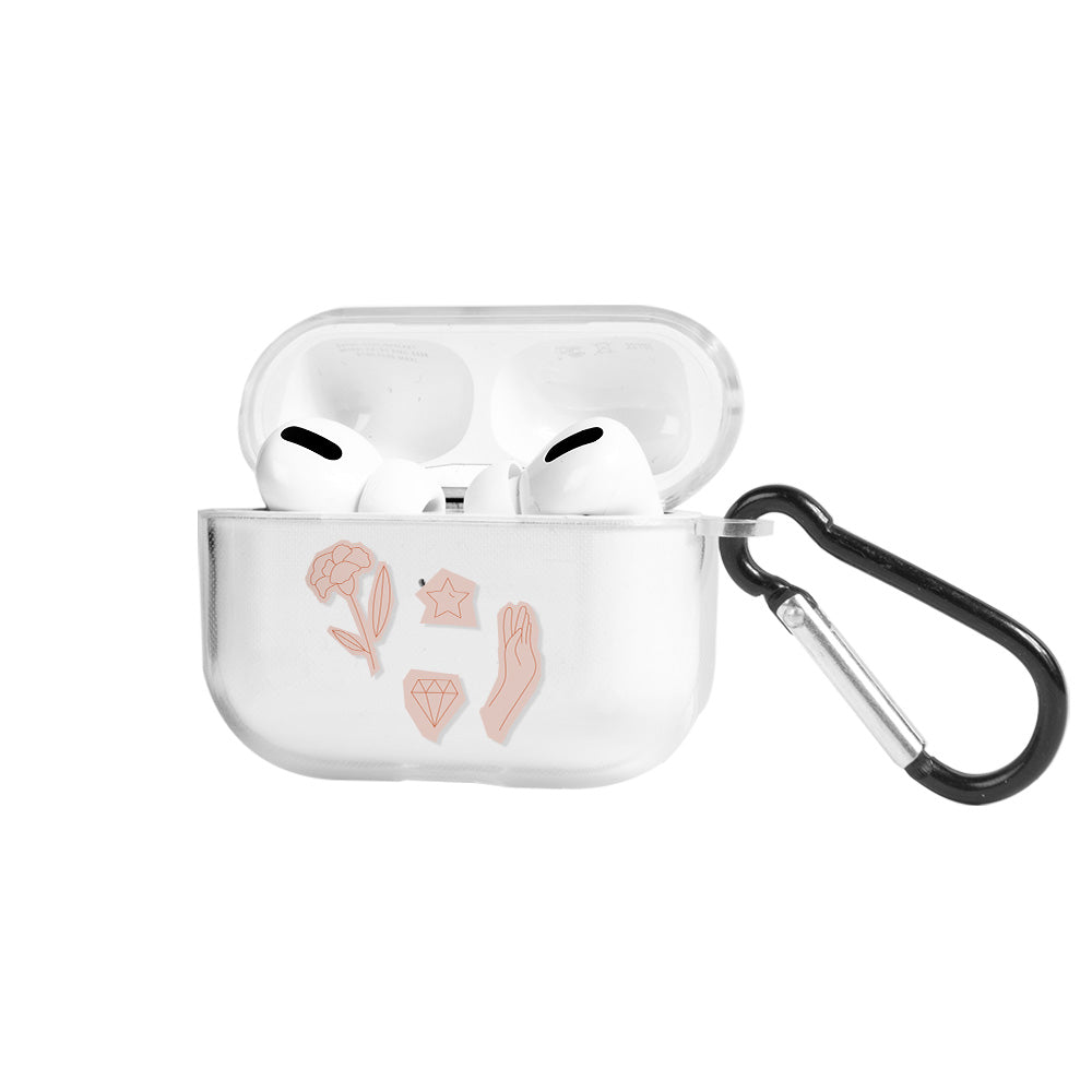 Apple AirPods Pro 2 Sketch Şeffaf Kılıfı