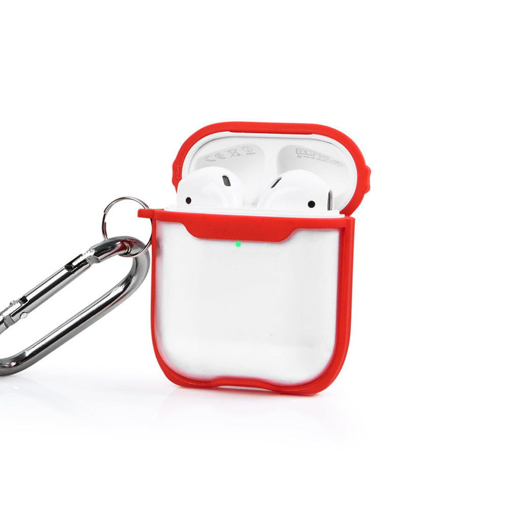 Apple AirPods Red Line Transparent Kılıfı