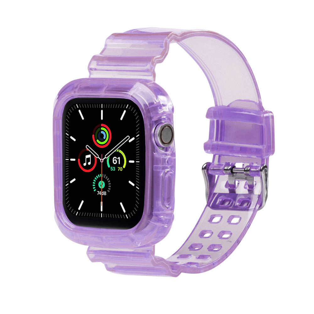 Apple Watch Şeffaf Purple Saat Kordonu