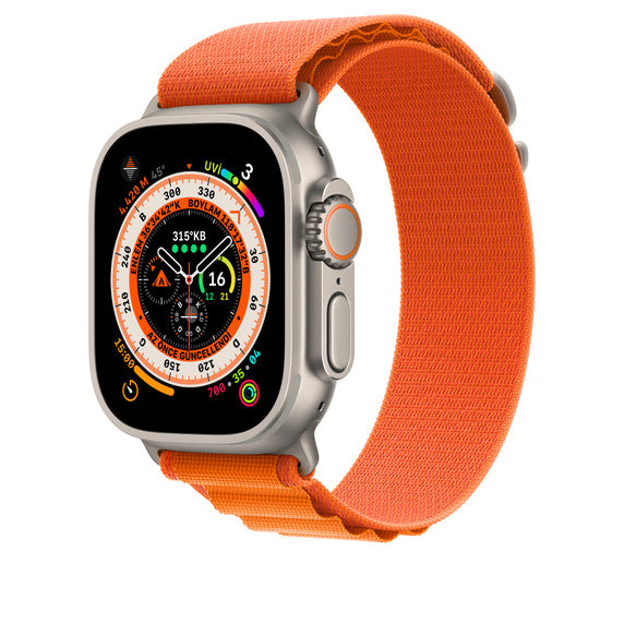 Apple Watch Alpine Loop Orange Saat Kordonu