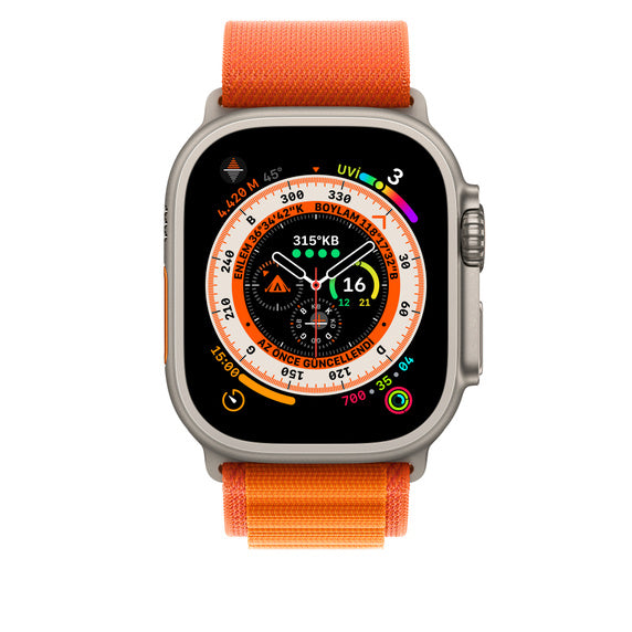 Apple Watch Alpine Loop Orange Saat Kordonu