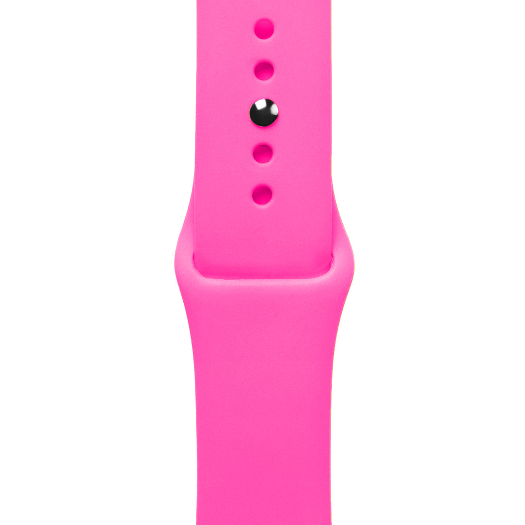 Apple Watch Sport Band Dark Pink Silikon Saat Kordonu