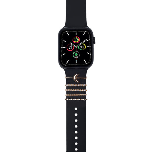 Apple Watch Charm Gold Moon Kordon Aksesuarı