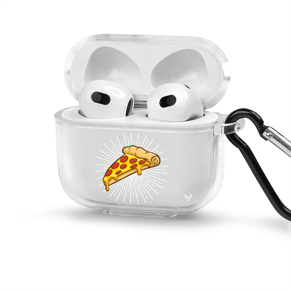 Apple AirPods 4 Pizza Şeffaf Kılıfı