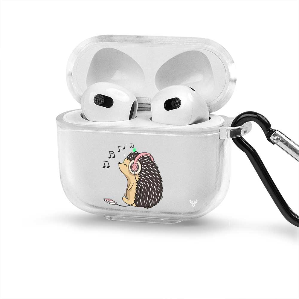 Apple AirPods 4 Hedgehog Şeffaf Kılıfı