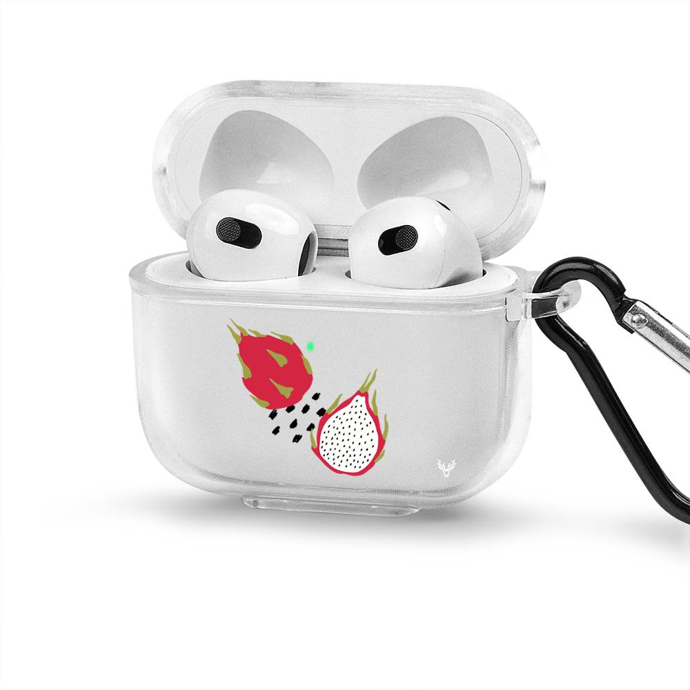 Apple AirPods 3 Ejder Meyvesi Şeffaf Kılıfı