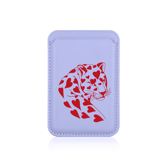 Apple iPhone Leopar Red Heart Cardsafe Kartlık