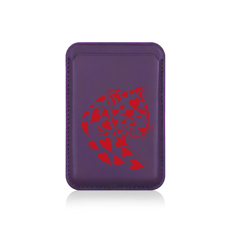 Apple iPhone Leopar Red Heart Cardsafe Kartlık