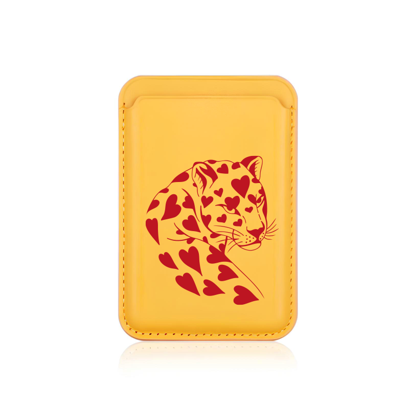 Apple iPhone Leopar Red Heart Cardsafe Kartlık