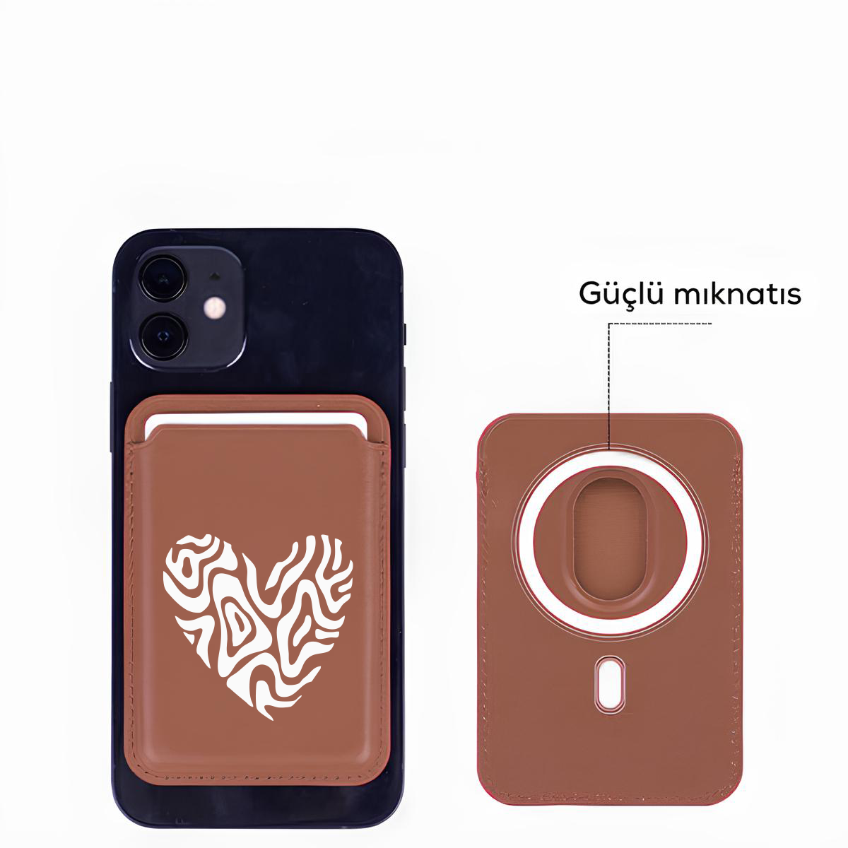 Apple iPhone Zebra Heart Cardsafe Kartlık