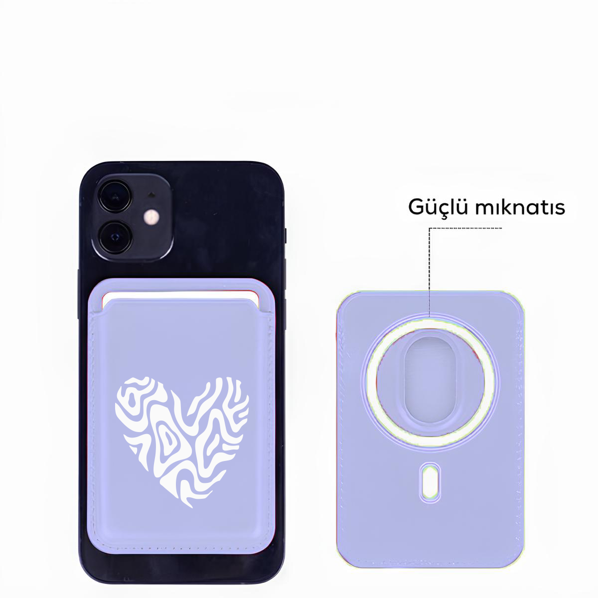 Apple iPhone Zebra Heart Cardsafe Kartlık