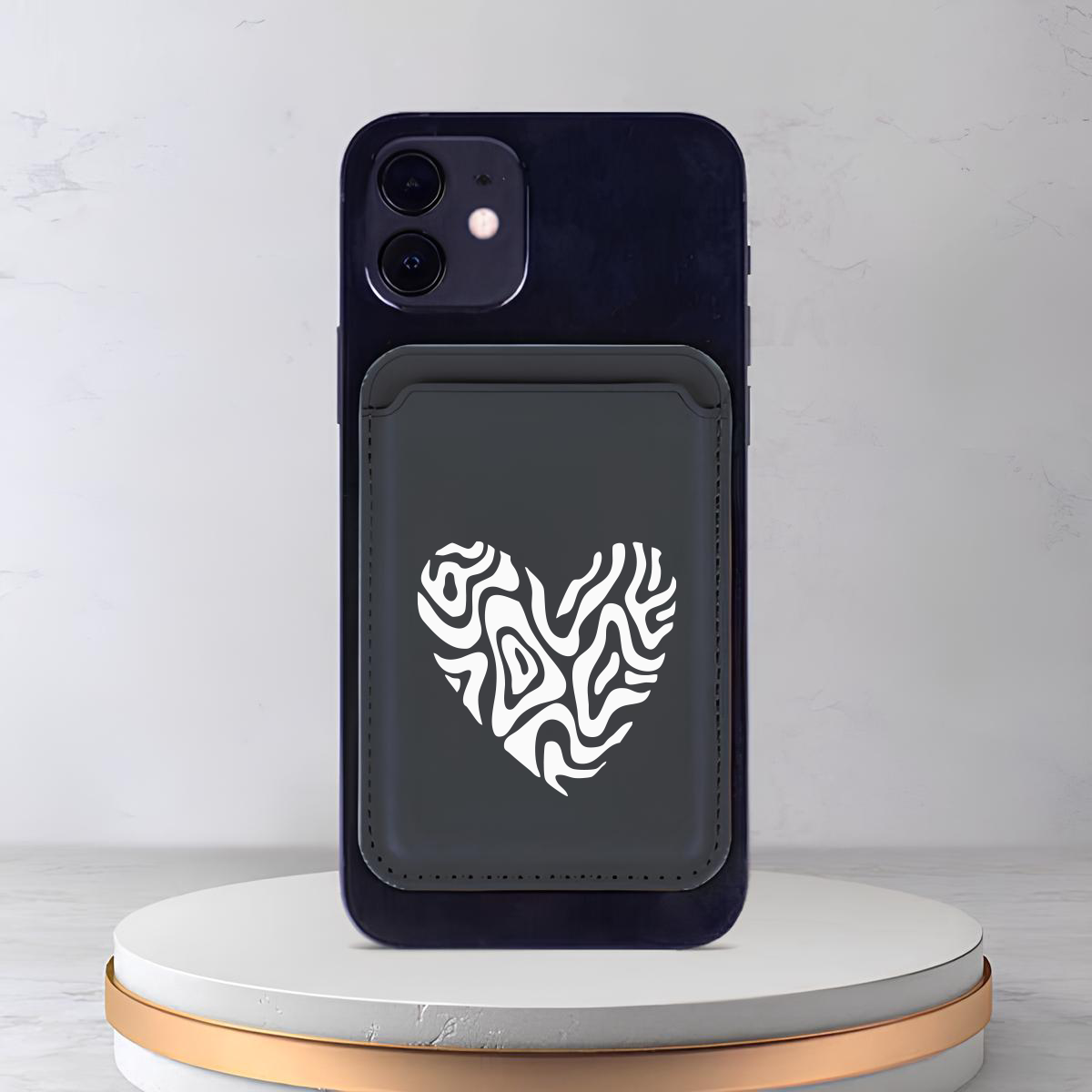 Apple iPhone Zebra Heart Cardsafe Kartlık