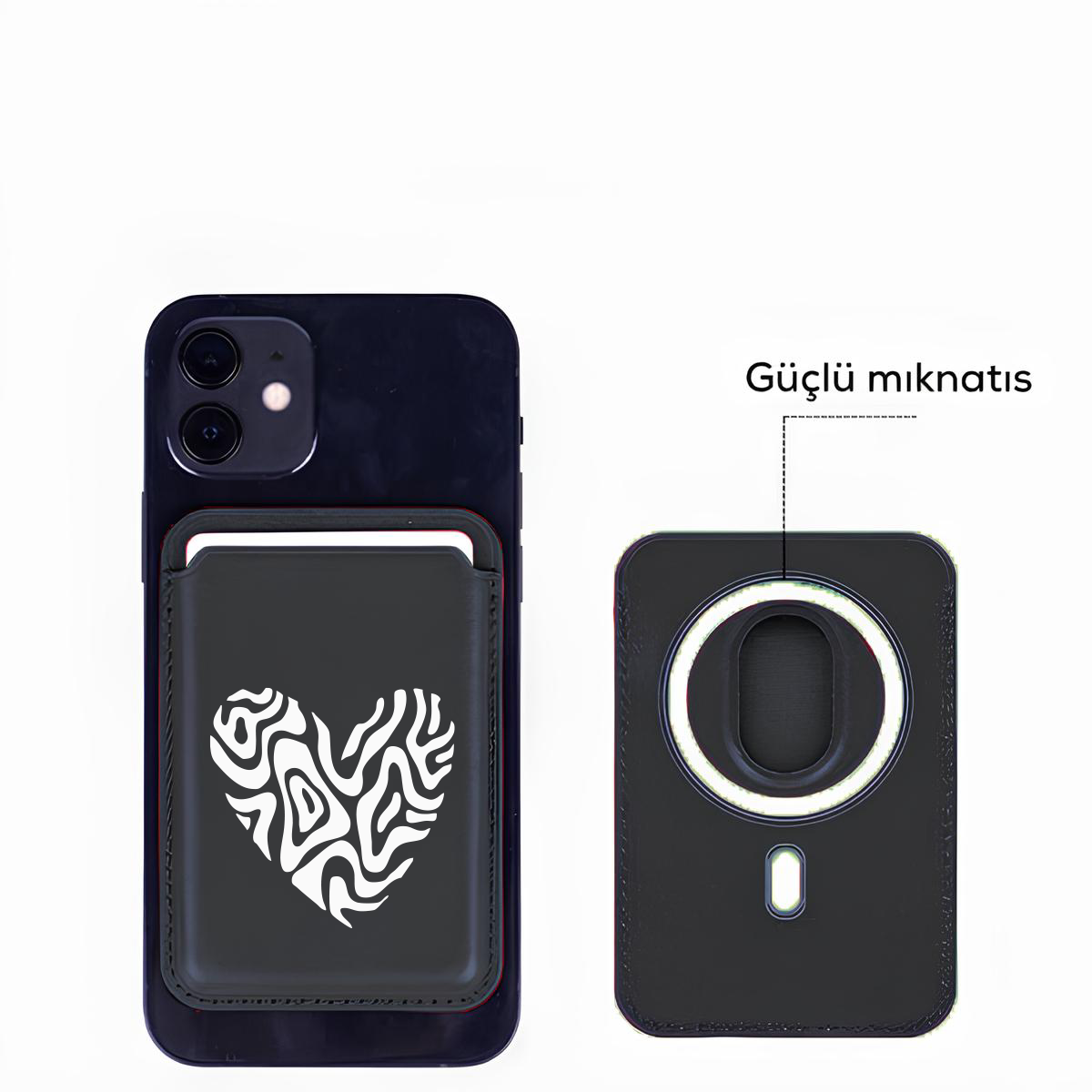 Apple iPhone Zebra Heart Cardsafe Kartlık