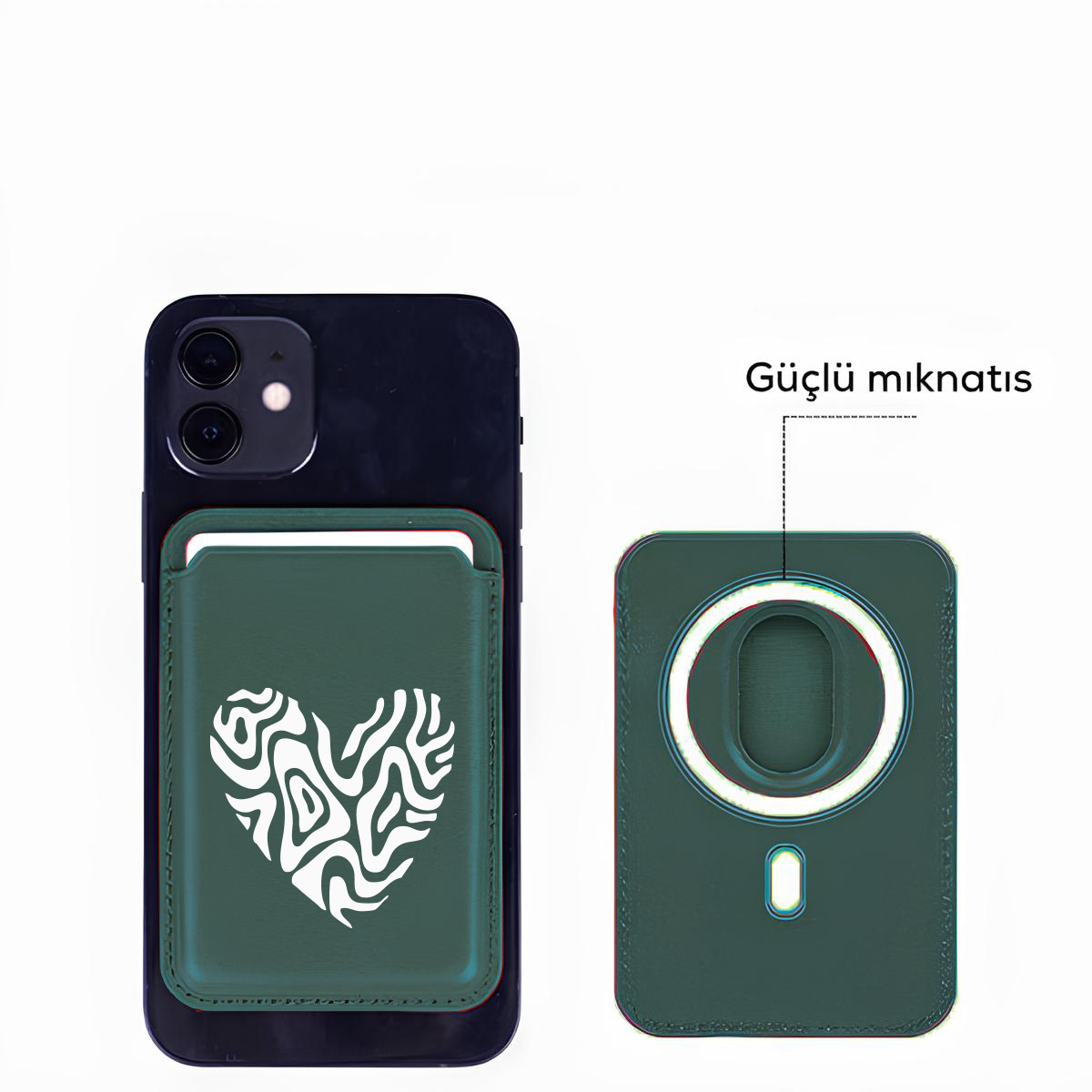 Apple iPhone Zebra Heart Cardsafe Kartlık