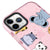 iPhone 11 Pro Max Cute Animals Telefon Kılıfı - Artycase - Simli Pembe