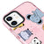 iPhone 12 Cute Animals Telefon Kılıfı - Artycase - Simli Pembe