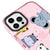 iPhone 12 Pro Max Cute Animals Telefon Kılıfı - Artycase - Simli Pembe