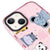 iPhone 13 Cute Animals Telefon Kılıfı - Artycase - Simli Pembe