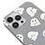 iPhone 12 Pro Cute Ghost Telefon Kılıfı - Renkli Silikon - Gri