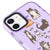 iPhone 12 Cats Day Telefon Kılıfı - Artycase - Simli Mor