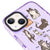 iPhone 14 Cats Day Telefon Kılıfı - Artycase - Simli Mor