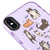 iPhone X Cats Day Telefon Kılıfı - Artycase - Simli Mor