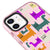 iPhone 12 Colorful Cats Telefon Kılıfı - Artycase - Simli Pembe