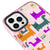 iPhone 14 Pro Colorful Cats Telefon Kılıfı - Artycase - Simli Pembe