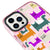 iPhone 16 Pro Colorful Cats Telefon Kılıfı - Artycase - Simli Pembe