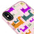 iPhone X Colorful Cats Telefon Kılıfı - Artycase - Simli Pembe