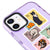 iPhone 12 Cat Postage Telefon Kılıfı - Artycase - Simli Mor