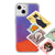 iPhone 15 Cat Postage Telefon Kılıfı - Neon - Violet