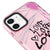 iPhone 12 Visual Love Telefon Kılıfı - Artycase - Simli Pembe