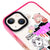 iPhone 13 Mini Anime Colage Telefon Kılıfı - Artycase - Pembe Yeşil