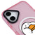 iPhone 16 Plus Duck Heart Telefon Kılıfı - Artycase - Simli Pembe