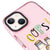 iPhone 13 Mini Oops Cat Telefon Kılıfı - Artycase - Simli Pembe