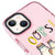 iPhone 14 Oops Cat Telefon Kılıfı - Artycase - Simli Pembe