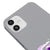 iPhone 12 Purple Bear Telefon Kılıfı - Renkli Silikon - Gri