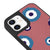 iPhone 12 Mini Evil Eye Look Telefon Kılıfı - Deri - Pembe