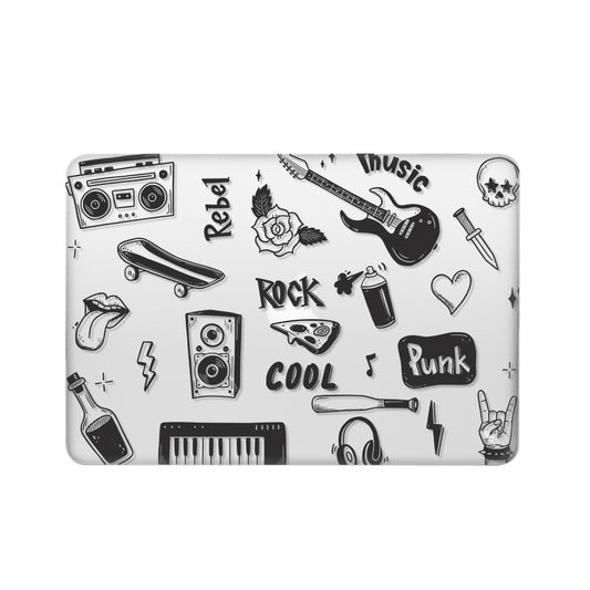 Macbook Air Sert Kapaklı Punk Desenli Kılıf