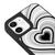 iPhone 12 Mini Ring Hearts Telefon Kılıfı - Ayna - Siyah