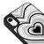 iPhone XR Ring Hearts Telefon Kılıfı - Ayna - Siyah