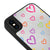 iPhone X Colorful Heart Telefon Kılıfı - Ayna - Siyah