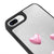 iPhone 7 Plus Hearts Pinky Telefon Kılıfı - Ayna - Siyah