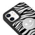 iPhone 12 Mini Zebre Smile Telefon Kılıfı - Ayna - Siyah