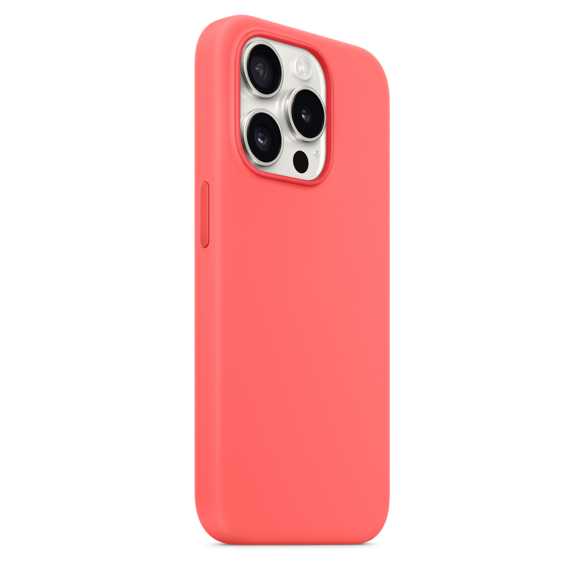 Apple iPhone 15 Pro Max Silikon Magsafe Case Koyu Pembe