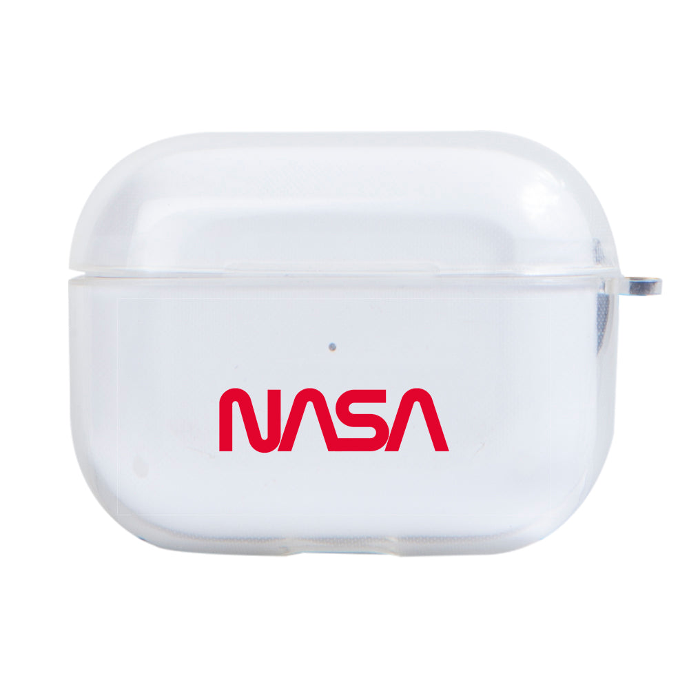 Apple AirPods Pro Nasa Red Logo Şeffaf Kılıfı